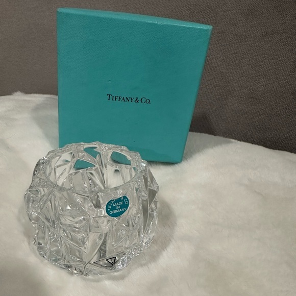 Tiffany & Co. Other - Tiffany & Co Rock Cut Votive 2.75 H Candle Holder with Tiffany etching and box